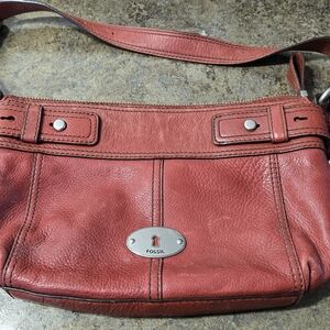 Fossil Red Leather Women's Bag